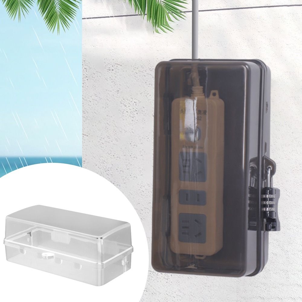 Outdoor Power Strip Weatherproof - Tragbare Kunststoff-Steckdosenbox, Diebstahlsicher, Wasserdicht, Kabelmanagement-Box, Wetterfest,