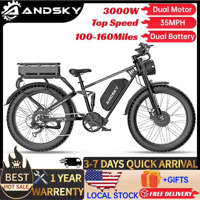 Outdoor Power Tool Kit - ANDSKY Apex50 AWD Elektrofahrrad 3000W Doppelmotor
