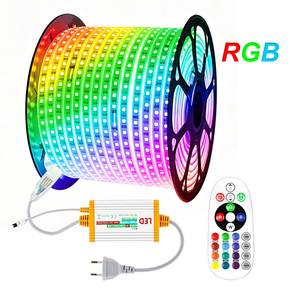 Outdoor Power Strip Weatherproof - 1m-50m 220V RGB LED-Streifen 5050 60LEDs/m