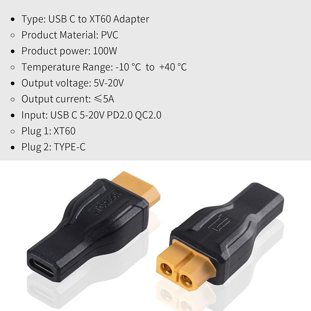 5525 7450 USB-C zu XT60 Adapte – Outdoor Power Adapter Usb C Bewertung und Preis
