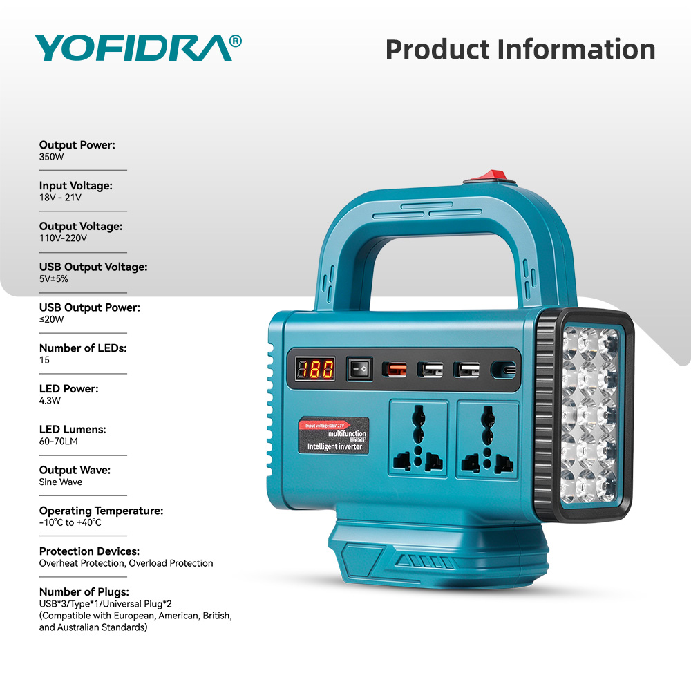 YOFIDRA 220V Tragbarer Stromwe – Outdoor Power Adapter Usb C Bewertung und Preis