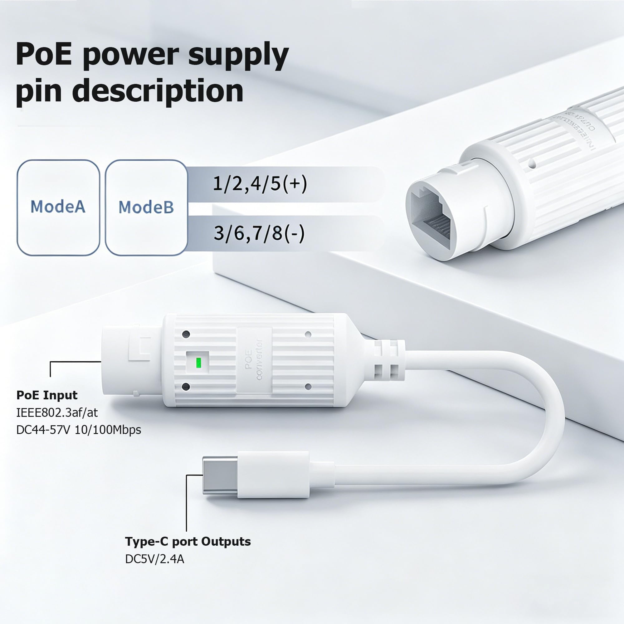 POE zu USB-C Stromwandler Outd – Outdoor Power Adapter Usb C Bewertung und Preis